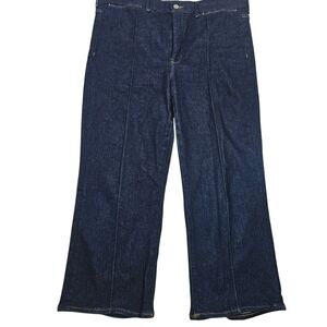 Express Cropped Wide Leg High Rise Jeans In 16